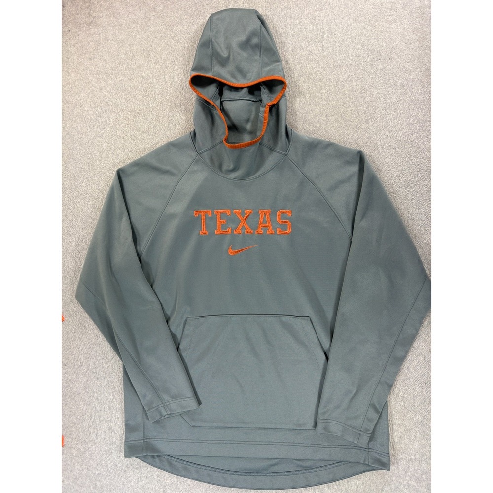 Texas Longhorns Stitched Logo Nike Hoodie Pullover (Men's XL) Gray